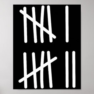 Lustiges Sechs Sieben 67 Meme Strichliste 6 7 Zahl Poster