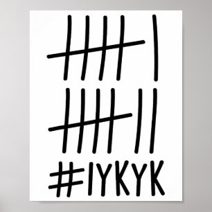 Lustiges Sechs Sieben 67 Meme Strichliste Wenn du  Poster
