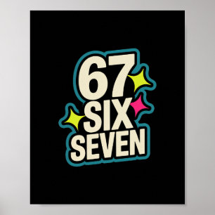 Lustiges Sechs Sieben 6 7 Meme 1  Poster