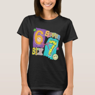 Lustiges Sechs Sieben 6 7 Meme 67 Design für Fraue T-Shirt