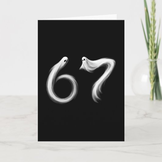 Lustiges Sechs Sieben 6 7 Meme 67 Design Geist Hal Karte (Vorderseite)