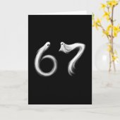 Lustiges Sechs Sieben 6 7 Meme 67 Design Geist Hal Karte (Gelbe Blume)
