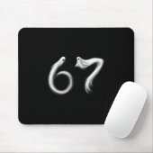 Lustiges Sechs Sieben 6 7 Meme 67 Design Geist Hal Mousepad (Mit Mouse)
