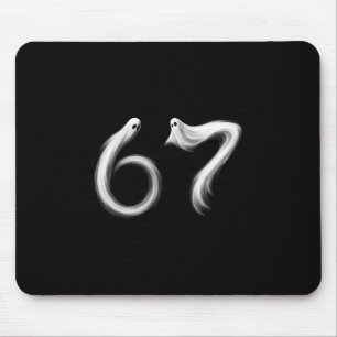 Lustiges Sechs Sieben 6 7 Meme 67 Design Geist Hal Mousepad
