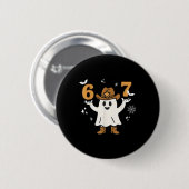 Lustiges Sechs Sieben 6 7 Meme Cowboy Geist Hallow Button (Vorne & Hinten)