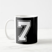 Lustiges Sechs Sieben 6 7 Meme Design Kaffeetasse (Links)