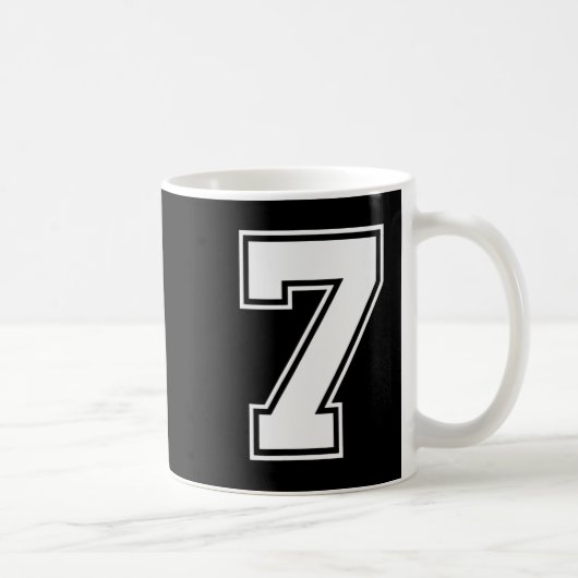 Lustiges Sechs Sieben 6 7 Meme Design Kaffeetasse (Rechts)
