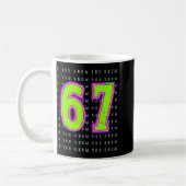Lustiges Sechs Sieben 6 7 Meme Design  Kaffeetasse (Links)