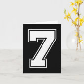 Lustiges Sechs Sieben 6 7 Meme Design Karte (Gelbe Blume)