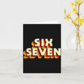 Lustiges Sechs Sieben 6 7 Meme Design  Karte (Gelbe Blume)