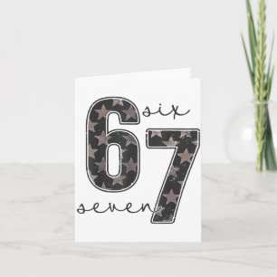 Lustiges Sechs Sieben 6 7 Meme Design  Karte