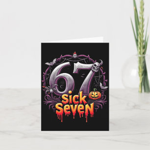 Lustiges Sechs Sieben 6 7 Meme Design Lustig Krank Karte