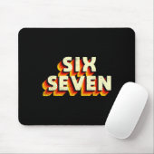 Lustiges Sechs Sieben 6 7 Meme Design  Mousepad (Mit Mouse)