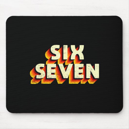 Lustiges Sechs Sieben 6 7 Meme Design  Mousepad (Vorne)