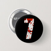 Lustiges Sechs Sieben 6 7 Meme Design Paare Hallow Button (Vorne & Hinten)