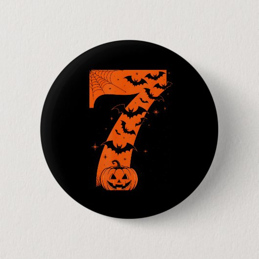 Lustiges Sechs Sieben 6 7 Meme Design Paare Hallow Button (Vorderseite)