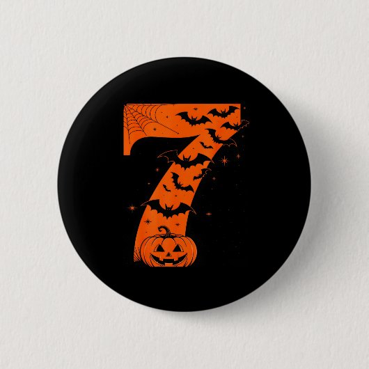 Lustiges Sechs Sieben 6 7 Meme Design Paare Hallow Button (Vorderseite)