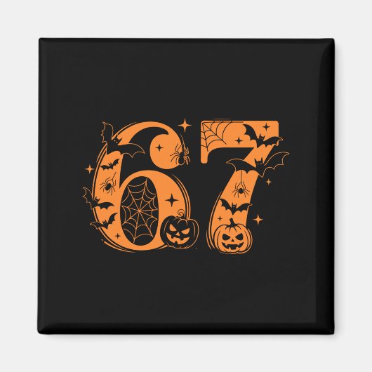 Lustiges Sechs Sieben 6 7 Meme Design Paare Hallow Magnet (Vorne)