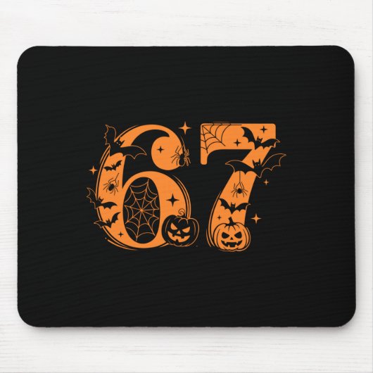 Lustiges Sechs Sieben 6 7 Meme Design Paare Hallow Mousepad (Vorne)