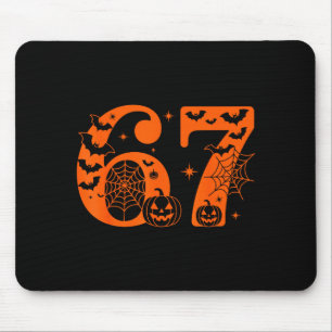 Lustiges Sechs Sieben 6 7 Meme Design Paare Hallow Mousepad