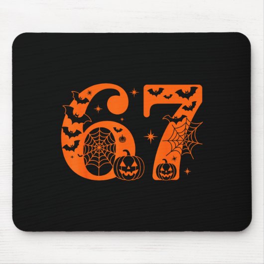 Lustiges Sechs Sieben 6 7 Meme Design Paare Hallow Mousepad (Vorne)