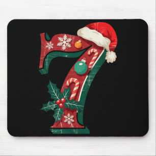 Lustiges Sechs Sieben 6 7 Meme-Design Paare Weihna Mousepad