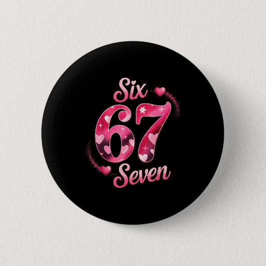 Lustiges Sechs Sieben 6 7 Meme für Männer Frauen K Button (Vorderseite)