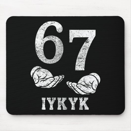 Lustiges sechs sieben 6 7 Meme g alpha Slang wenn Mousepad (Vorne)