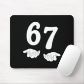 Lustiges Sechs Sieben 6 7 Meme Gen Alpha Slang 67 Mousepad (Mit Mouse)