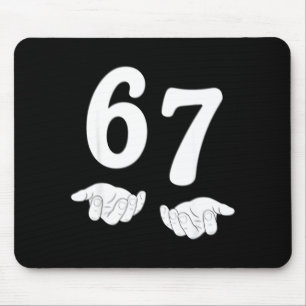 Lustiges Sechs Sieben 6 7 Meme Gen Alpha Slang 67  Mousepad