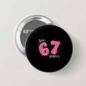Lustiges Sechs Sieben 6 7 Meme Gen Alpha Slang 6 7 Button (Vorne & Hinten)