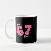 Lustiges Sechs Sieben 6 7 Meme Gen Alpha Slang 6 7 Kaffeetasse (Links)