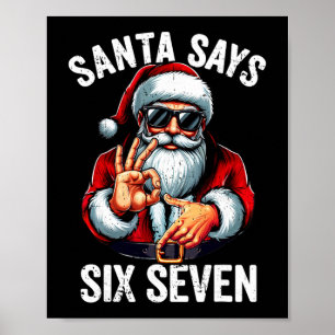 Lustiges Sechs Sieben 6 7 Meme Gen Alpha Slang 6 7 Poster