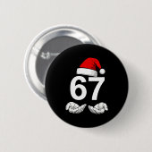 Lustiges Sechs Sieben 6 7 Meme Gen Alpha Slang Wei Button (Vorne & Hinten)