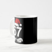 Lustiges Sechs Sieben 6 7 Meme Gen Alpha Slang Wei Kaffeetasse (Vorderseite Links)