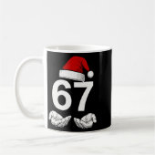 Lustiges Sechs Sieben 6 7 Meme Gen Alpha Slang Wei Kaffeetasse (Links)