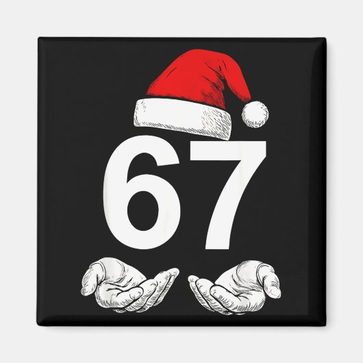 Lustiges Sechs Sieben 6 7 Meme Gen Alpha Slang Wei Magnet (Vorne)