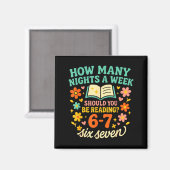 Lustiges Sechs Sieben 6 7 Meme Lehrer Design Für M Magnet (Vorderseite/Rückseite)