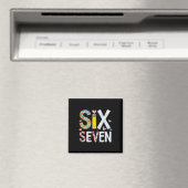 Lustiges Sechs Sieben 6 7 Meme Lehrer Design Für M Magnet (In Situ (Geschirrspüler))