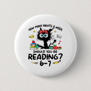 Lustiges Sechs Sieben 6 7 Meme Lehrer Design Lesen Button