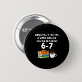 Lustiges Sechs Sieben 6 7 Meme Lehrer Design Lesen Button (Vorne & Hinten)
