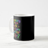 Lustiges Sechs Sieben 6 7 Meme Lehrer Design Lesen Kaffeetasse (Vorderseite Links)