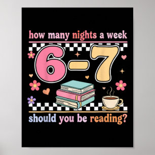 Lustiges Sechs Sieben 6 7 Meme Lehrer Design Lesen Poster
