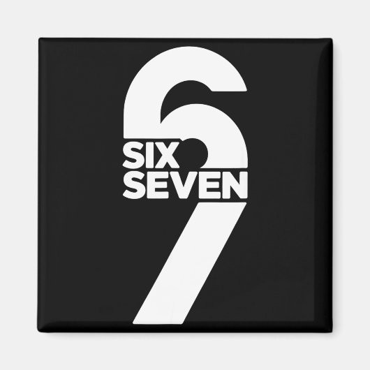Lustiges Sechs Sieben 6 7 Meme-Spruch Gen Alpha-Sl Magnet (Vorne)