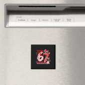 Lustiges Sechs Sieben 6 7 Meme Valentins Mädchen  Magnet (In Situ (Geschirrspüler))