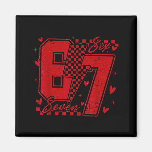 Lustiges Sechs Sieben 6 7 Meme Valentinstag Für Mä Magnet
