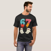 Lustiges Sechs Sieben 6 7 Meme Weihnachten Eiscrem T-Shirt (Vorne ganz)