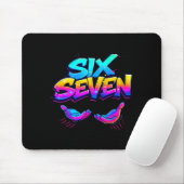 Lustiges Sechs Sieben Design Grafik 67 6 7 Meme Hä Mousepad (Mit Mouse)