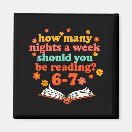 Lustiges Sechs Sieben Meme 6 7 Lehrer Buch Lesen 6 Magnet (Vorne)