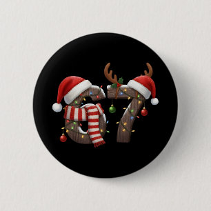 Lustiges Sechs Sieben Meme 6-7 Weihnachten 67 Weih Button